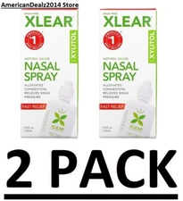 2 PACK - Xlear Nasal Spray, Natural Saline Nasal Spray with Xylitol 0.75 Oz Each