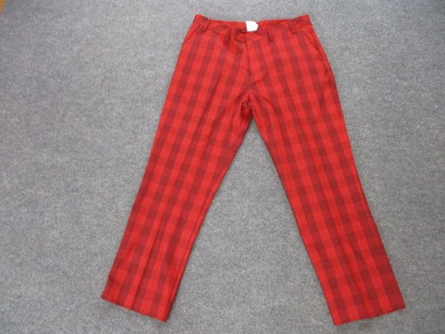Adidas Pants Adult 36 X 32 Red Black 
