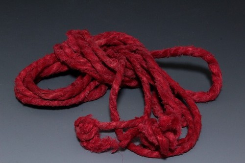 Japan Antique Edo decorative string Horse riding saddle abumi yoroi samurai 4874 - Picture 6 of 7