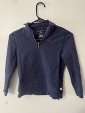 Tommy Bahama Sweater Boys Youth Medium 7-8 Blue 1/4 Zip Pullover Sweatshirt