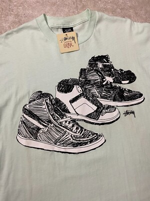 レア old stussy Vintage Stussy x Undefeated Collab Skull Elephant Print Tee