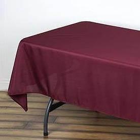 5 BURGUNDY 60x102 RECTANGLE POLYESTER TABLECLOTHS Wedding Catering Supplies - Picture 8 of 8