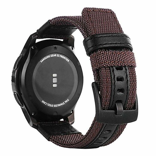 Für Samsung Galaxy Watch 3 45 46mm Gear S3 Classic Armband Leder Nylon Segeltuch - Bild 26 von 54