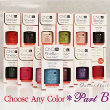 CND SHELLAC UV Gel Nail Polish Base Top Coat 7.3ml 0.25oz Pick ANY Color PART B