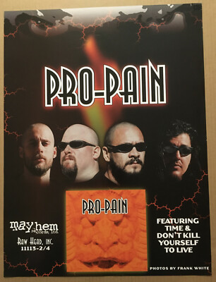 #ad #ad PRO PAIN Rare 1997 PROMO POSTER for Self Titled CD NEVER DISPLAYED 18x24 propain $34.99