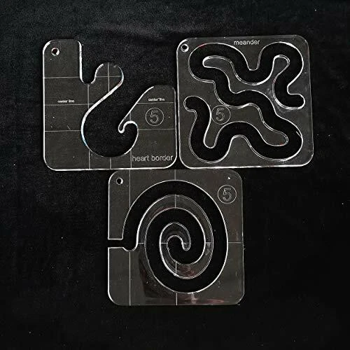 Regla de acolchado plantilla de acolchado de movimiento libre con marco de acolchado Foto 4 de 4