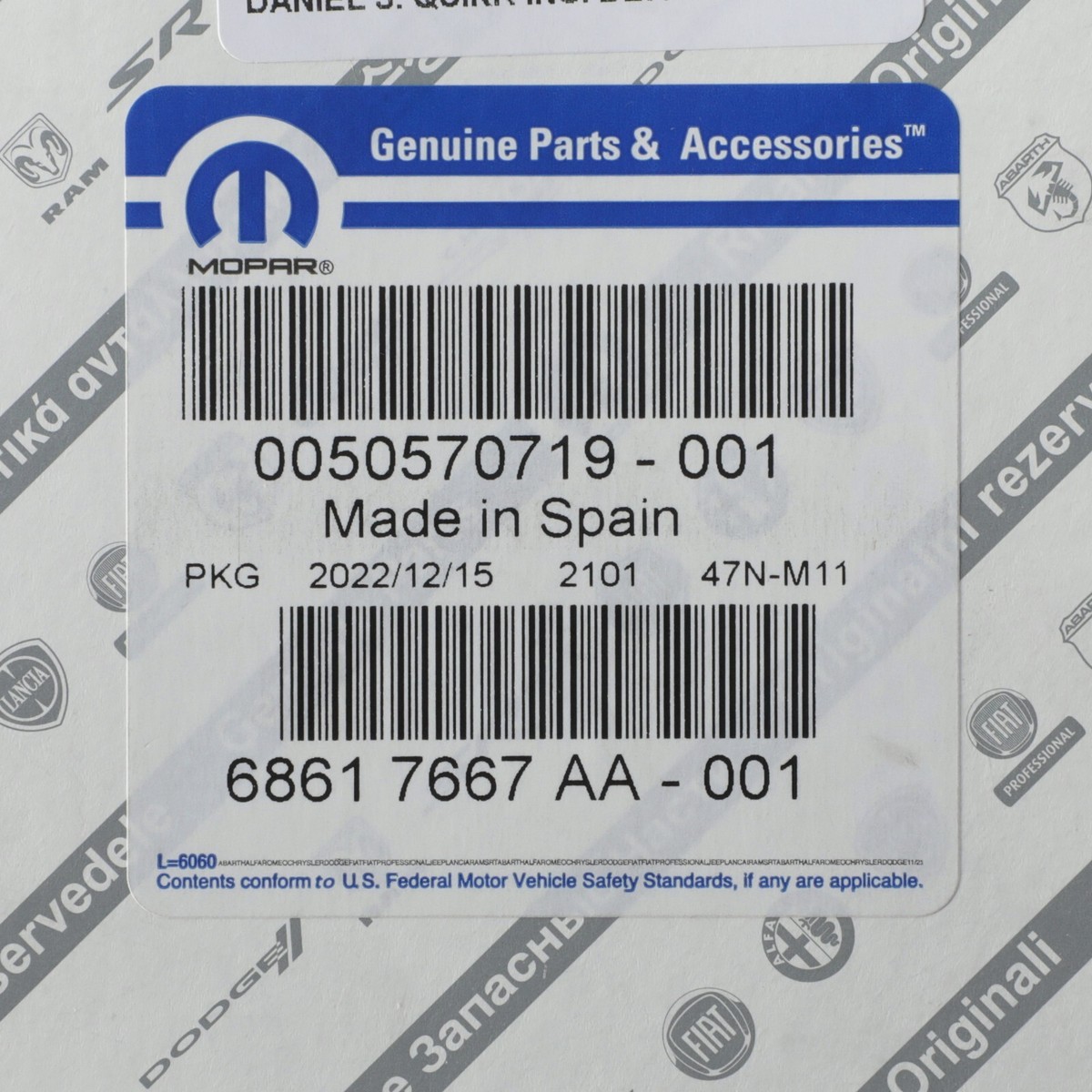 23-24 DODGE HORNET RIGHT FENDER EMBLEM BADGE CHROME OEM NEW MOPAR  