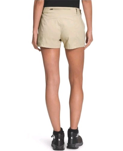 The North Face Women's Khaki Standart Fit Flash Dry Paramount Shorts Size 6 - Picture 2 of 3