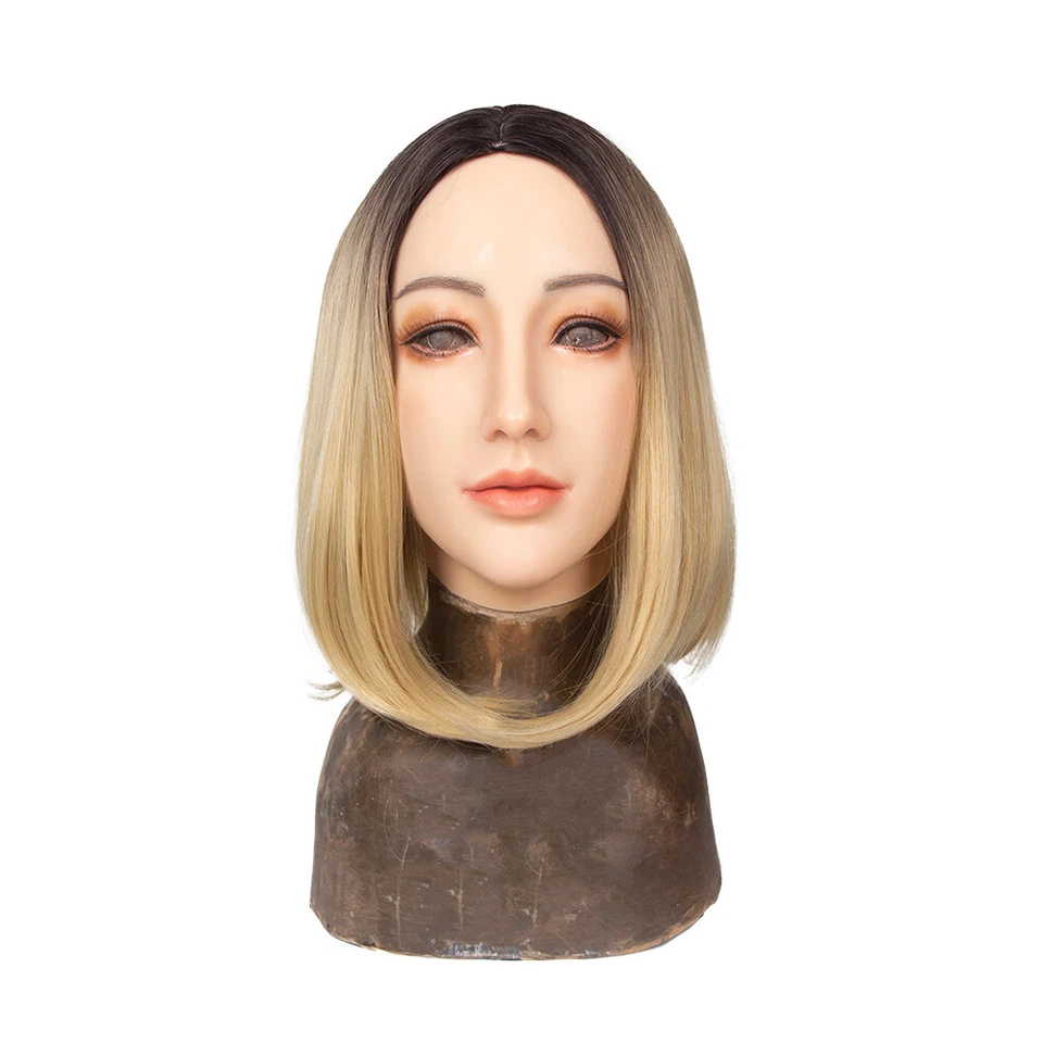 Realistic Silicone Female Head Mask Crossdresser Face Mask For Women Cosplay - Image 4 of 4