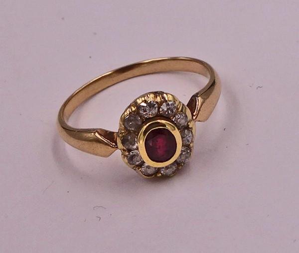 * Ruby ring ring with ruby brilliant diamond 0.40… - image 12