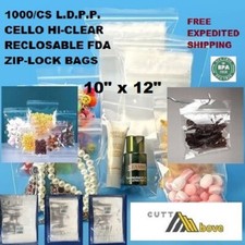 Elkay Plastic Polypropylene Cello Zip Seal Lock Top Candy Bags Hang Hole 2-Mil