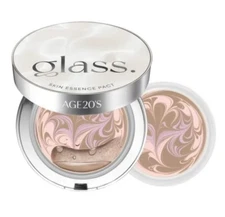AGE 20'S Glass Skin Essence Pact Glow 12.5g + refill set, Moisturizing, KBeauty
