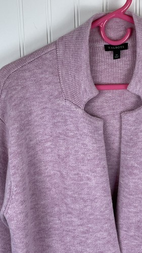 Cárdigan para mujer Talbots rosa holgado mezcla de lana de cordero con bolsillos talla M - Imagen 4 de 14