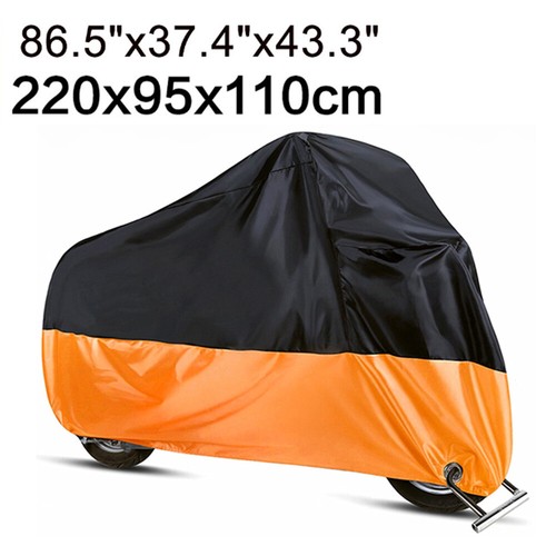 L Motorcycle Cover Waterproof Heavy Duty For Winter Outside Storage Snow Rain - Picture 2 of 12