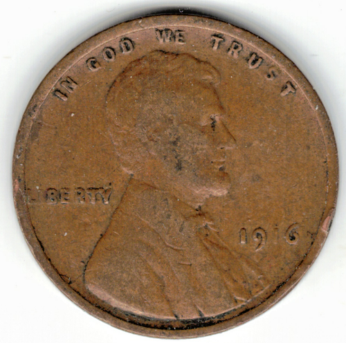 1916 LINCOLN CENT in FINE condition ~ PLEASE SEE THE SCAN stk m11 - 第 1/5 張圖片