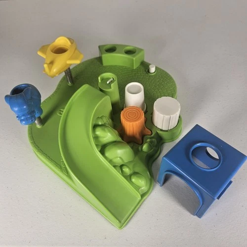 Vintage Fisher Price Little People Playground #2525 Incomplete w/ Blue Cube