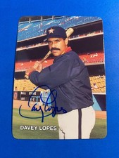 DAVEY LOPES 1987 MOTHERS COOKIES #16 AUTO IP SIGNED HOUSTON ASTROS DODGERS RARE