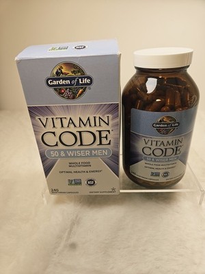 Vitamin Code 50 Wiser Men's Veg Capsules Optimal Health & Energy 240ct Exp 05/26