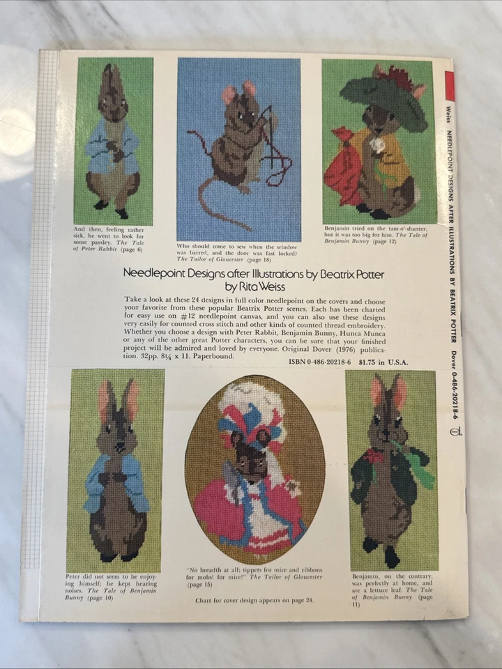 Needlepoint Designs after Illustrations by Beatrix Potter Vintage Pattern Book  - Image 2 of 2
