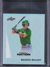 2026 Leaf Baseball Nation #90B-65 Maddox Molony Retro Prismatic #/75