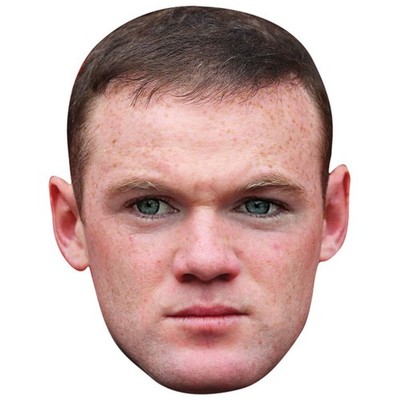 Wayne Rooney Celebrity Mask, Flat Card Face, Fancy Dress Mask