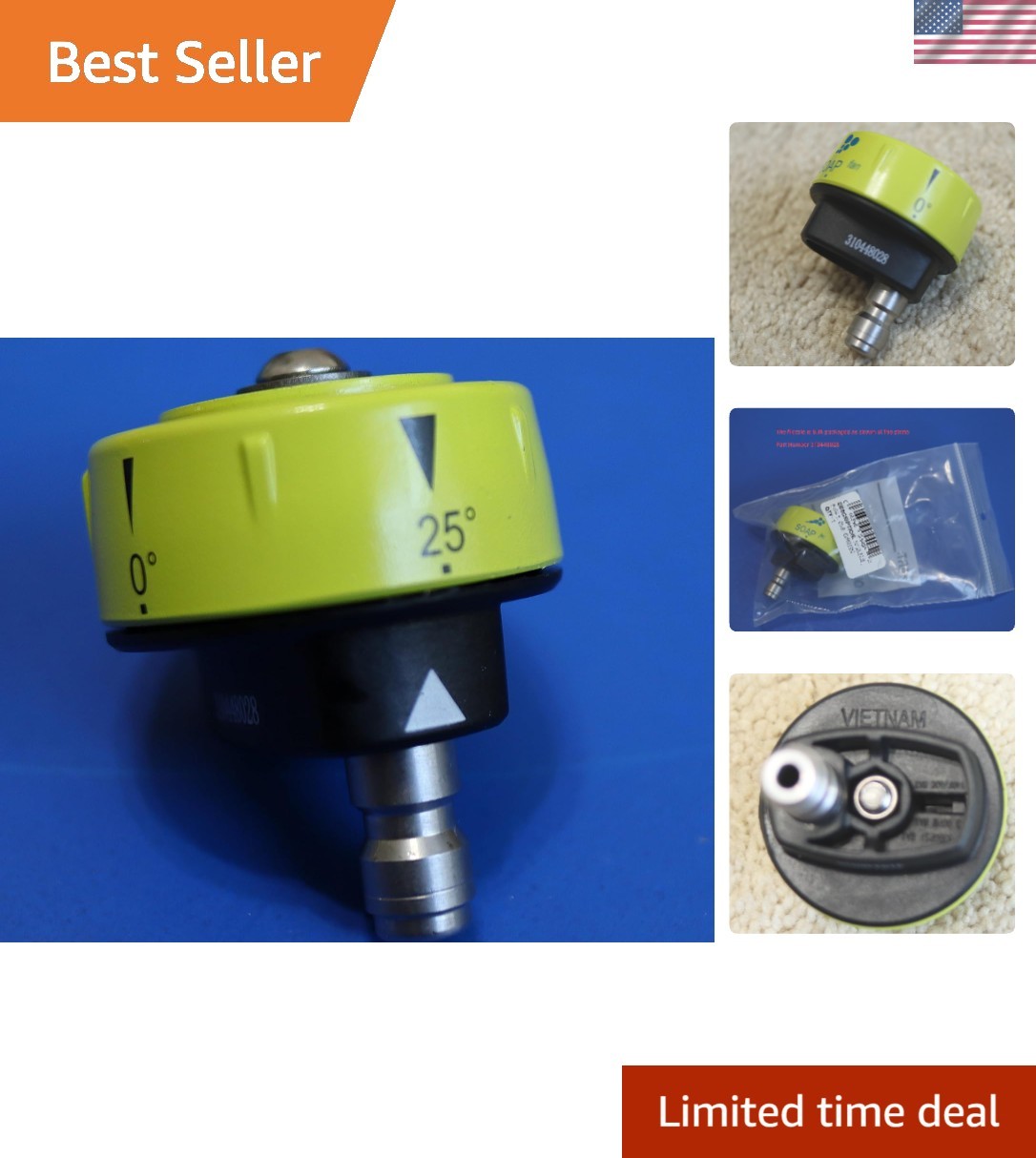 5-in-1 Pressure Washer Nozzle Quick Connect 3300 PSI Versatile
