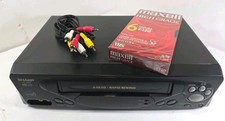 Sharp VC-A413U VHS VCR TESTED w/RCA Cable New VHS Tape -No Remote