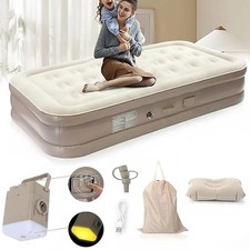 Upgraded Air Bed Inflatable Mattress Built-in Electric Pump, High Raised Camping