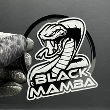 Black Mamba Logo Emblem – Rare 3D Acrylic Fender & Trunk Badge for Muscle Cars