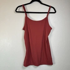 No Boundaries Women's Camisole Tank Top Size Large L Red Spaghetti Strap Ribbed