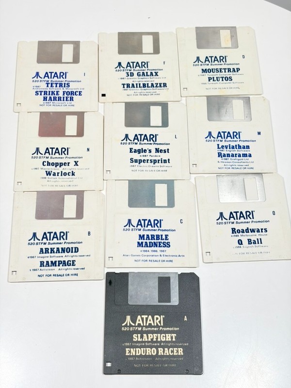 Atari ST Summer Promotion Games Retro Games Bundle Disks Games Bundle Job Lot