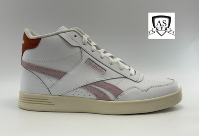 Reebok Club High Top Tennis Sneaker, Women's Size 11.5, White/Pink  GX1990