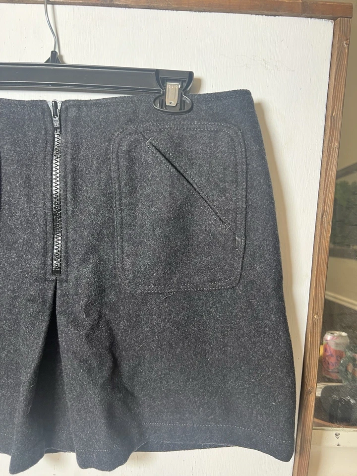 Vintage Gap Grey Wool Blend Mini Skirt Womens 12 Y2K Preppy School Academia. J - Image 4 of 4
