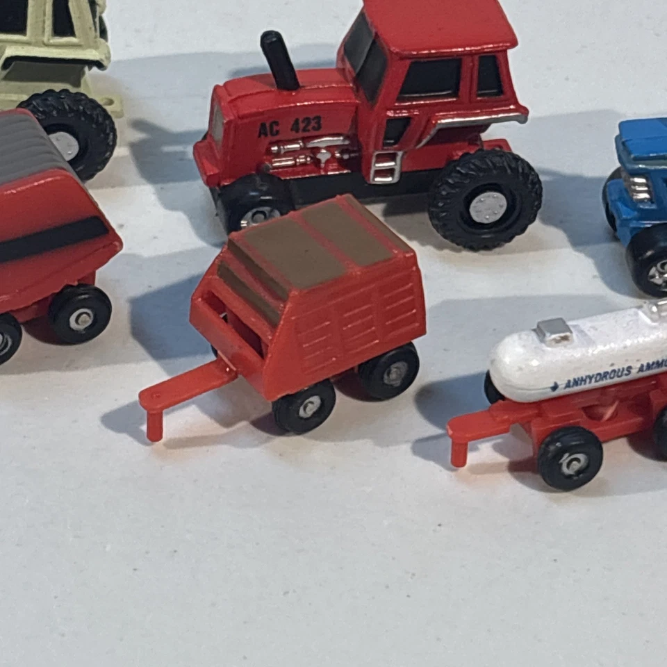 Vintage Lot Of Four Fun, Micro Machines, Farm Tractors With Implements ￼ - Image 3 of 4