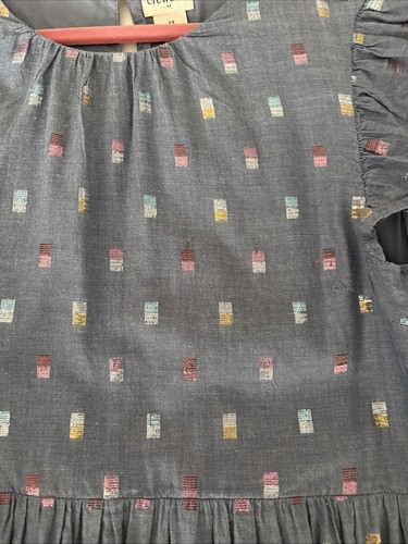 Vestido CREWCUTS Niñas Chambray Brillo Clip-punto Talla 12 - Imagen 5 de 7