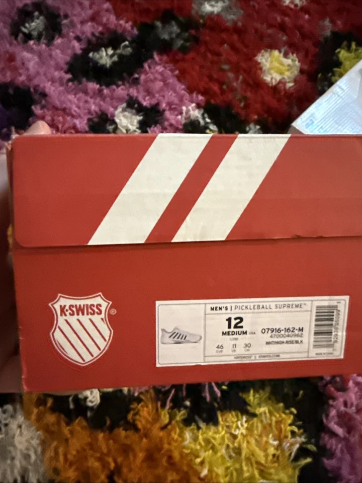 Men's Pickleball Supreme Shoe, White/High Rise/Black, 12 M - Image 3 of 3