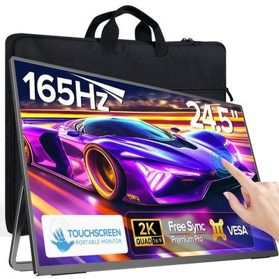 UPERFECT 24,5 Zoll 165Hz Tragbarer Gaming Monitor 2K Touchscreen Desktop Display