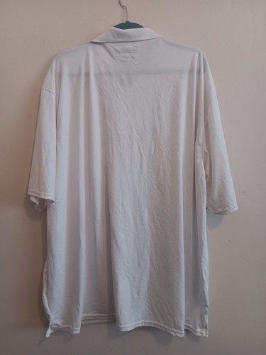 Gildan polo shirt, white Big men's size 3XL, cotton, collared, jersey Style, NWT - Picture 2 of 5
