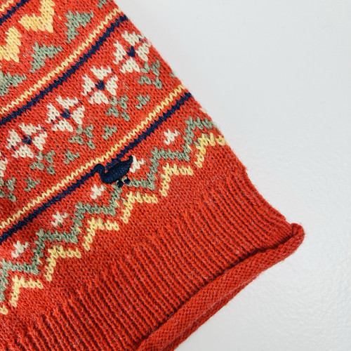 Country Rose Fair Isle Kardigan Rozmiar L Pasuje do UK 16 18 Wiosenna wełna Dzianina Scandi - Zdjęcie 15 z 24