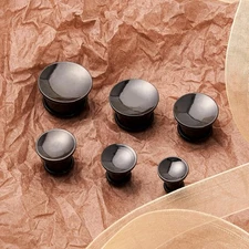 2PCS 316L Stainless Steel Tunnels Ear Plugs Expander Ear Gauges Stretcher 3Color