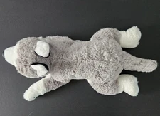 FAO Schwartz 16" Blue Eyes Husky Puppy Dog Toy Plush Floppy Stuffed Animal