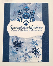 Christmas GREETING CARD KIT Lot of 4 Stampin Up Glitter Snowflakes