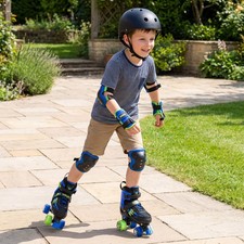 Kids Roller Skates, 4 Sizes Adjustable Quad Skates with Safety Protection