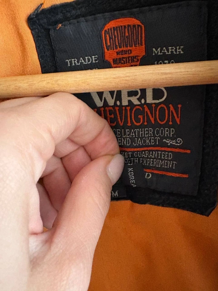 W.R.D. Chevignon vintage leather jacket motorcycle 1979 - Image 4 of 4