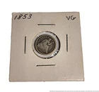 1853 Cool Seated Liberty Half Dime Silver Coin Collection 5c