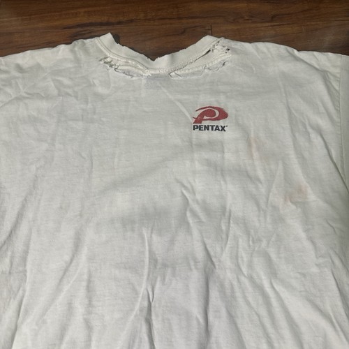Vintage 90s Pentax Camera White Logo T Shirt Men’s Size XL 90s - Picture 3 of 5
