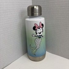 Disney Stainless Steel Minnie Mouse Water Bottle 11.5 Fl Oz. Mermaid Teal Pink