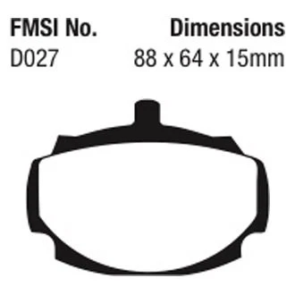 For MG MGB 1974-1980 EBC Greenstuff 2000 Series Sport Front Brake Pads Foto 2 de 3