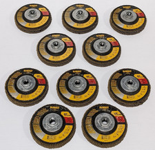PACK OF 10 DEWALT 4-1/2" x 5/8"-11 Type 27 XP Z40 Grit Sanding Flap Discs DW8254