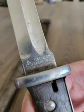 NICE! WWI Imperial German Shaved Sawback Comat Bayonet & Frog, by Gottlieb